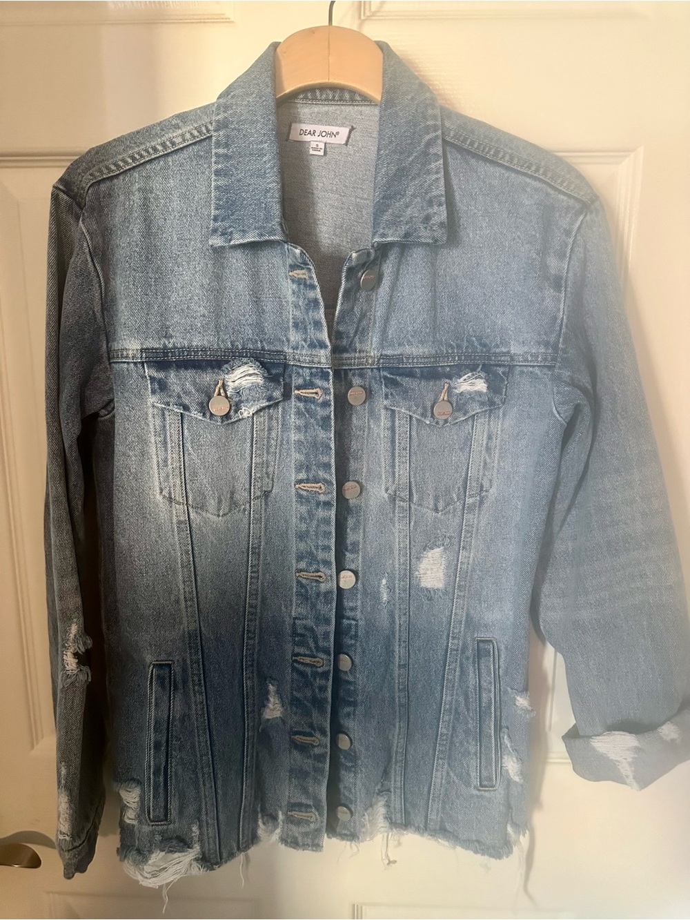 Dear John Distressed Light Blue Denim Jacket